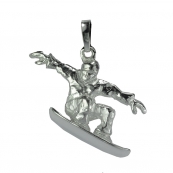 Sportmotiv Snowboard Freestyle in Silber 925 (Nr. 01)